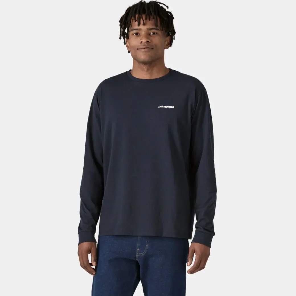 Patagonia Men's P-6 Logo Responsibili Long-Sleeved T-Shirt New Navy