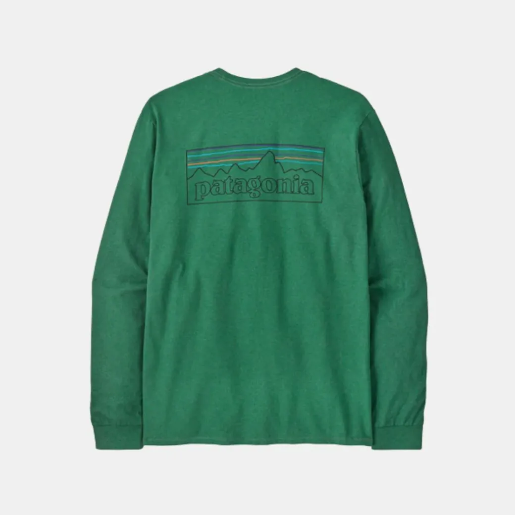 Patagonia Men's P-6 Logo Responsibili Long-Sleeved T-Shirt Heartleaf G