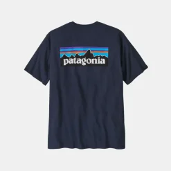 Patagonia Men's P-6 Logo Responsibili T-Shirt New Navy