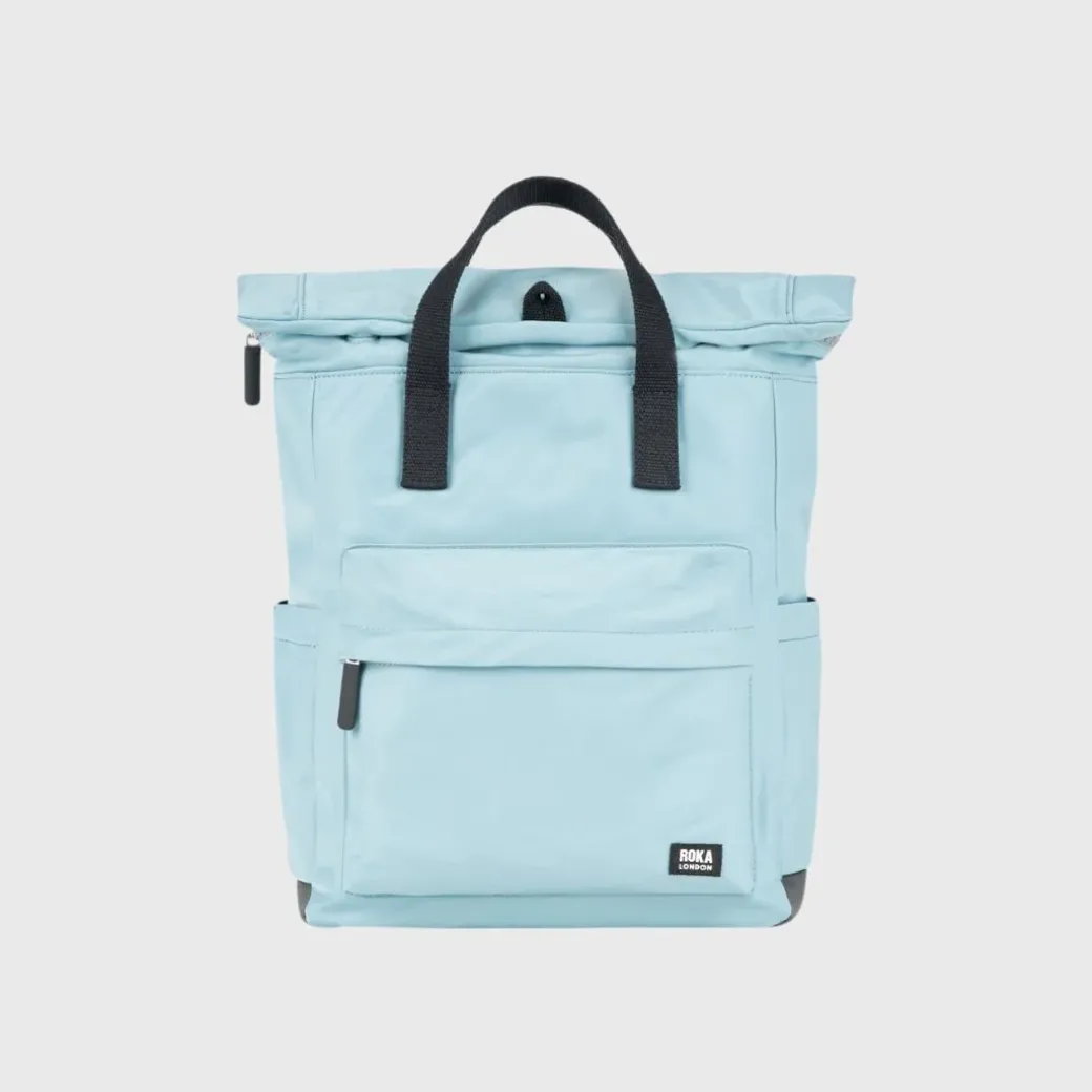 Roka London Canfield B Black Label Recycled Nylon Backpack Small Spear