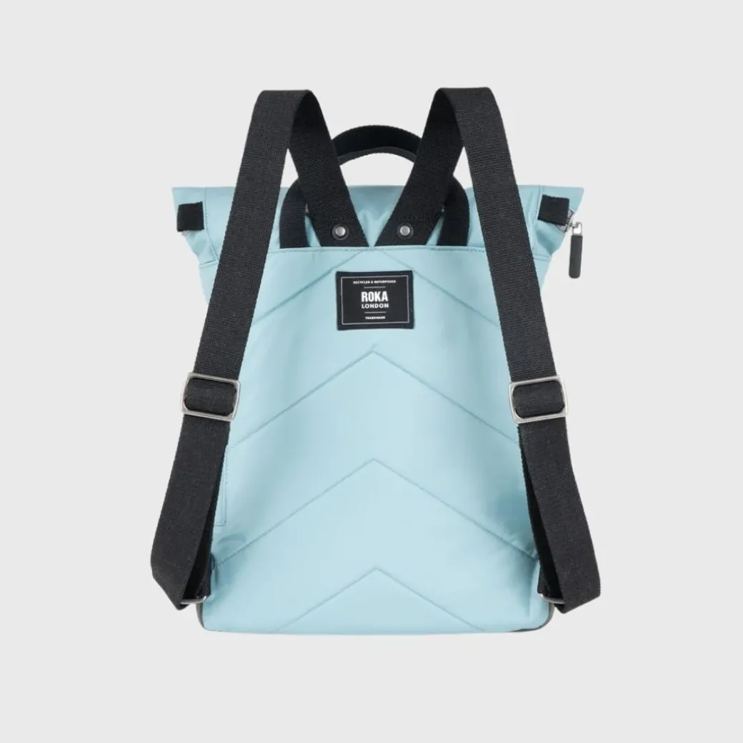 Roka London Canfield B Black Label Recycled Nylon Backpack Small Spear