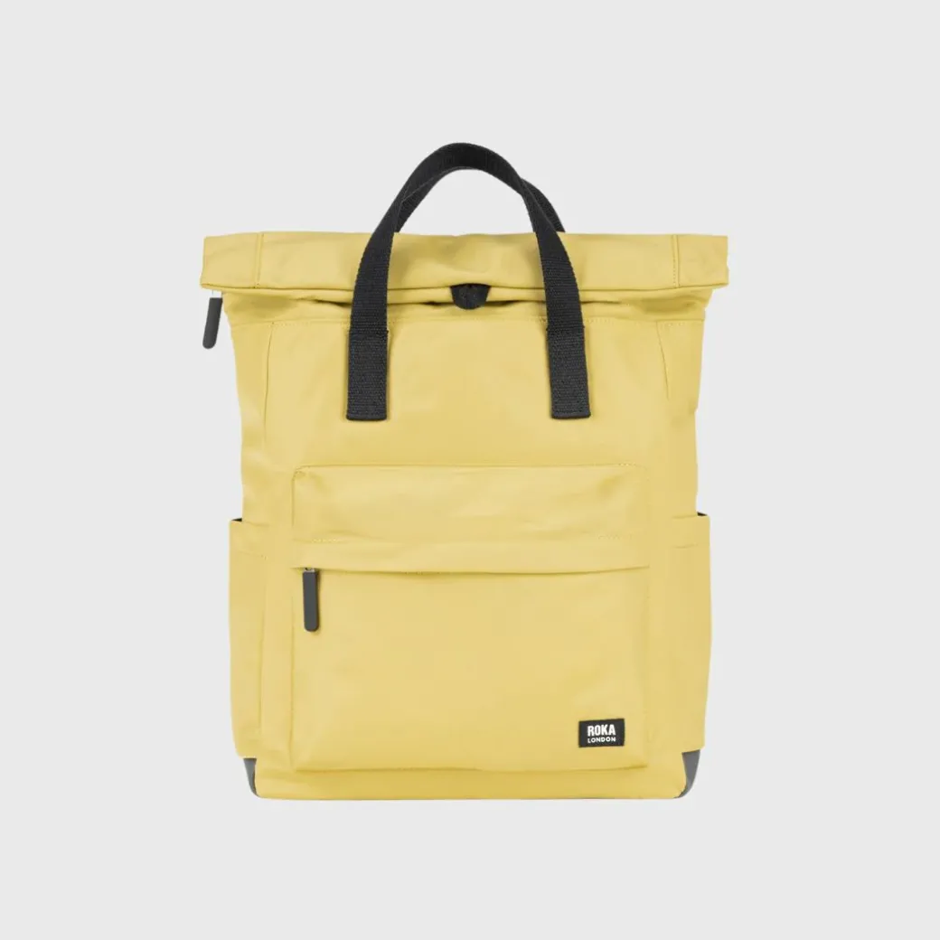 Roka London Canfield B Black Label Recycled Nylon Backpack Small Bambo