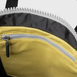 Roka London Canfield B Black Label Recycled Nylon Backpack Small Bambo