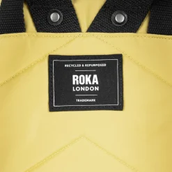 Roka London Canfield B Black Label Recycled Nylon Backpack Small Bambo