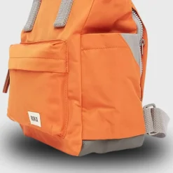 Roka London Canfield B Recycled Nylon Backpack Small Burnt Orange