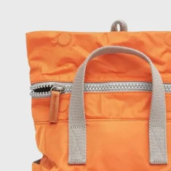 Roka London Canfield B Recycled Nylon Backpack Small Burnt Orange