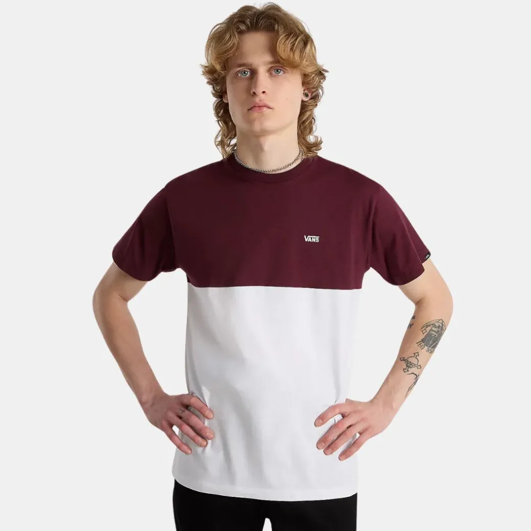 Vans Colorblock T-Shirt White & Port Roya