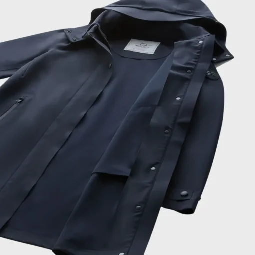 Woolrich High Tech Nylon Trench Women's Melton Blue