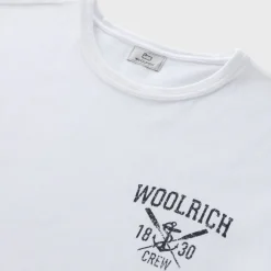 Woolrich Navy Logo T-Shirt Bright White